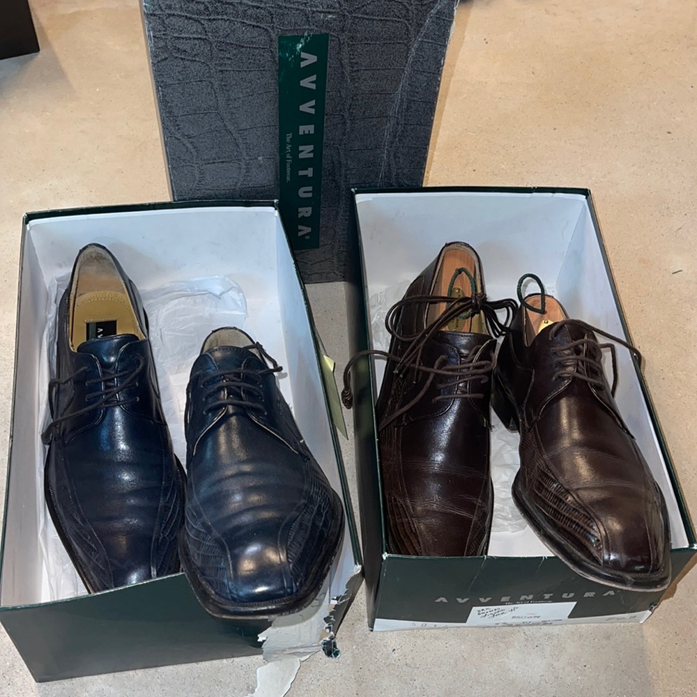 Lizard skin two pack blue and brown size  M US7.5